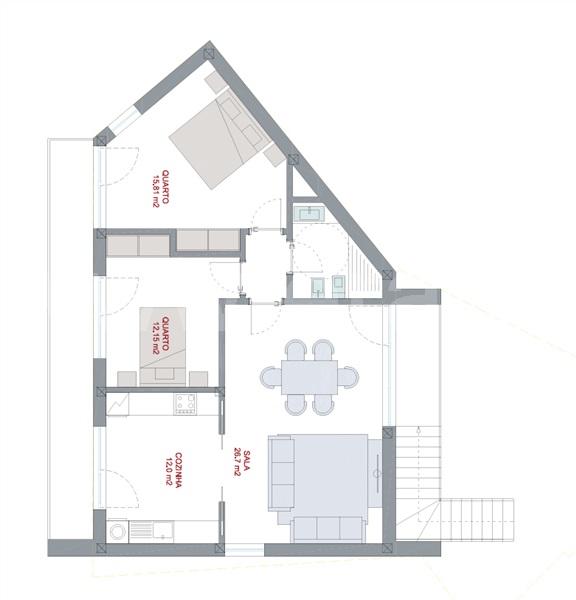 Andar Moradia T2 / Viseu, Viseu