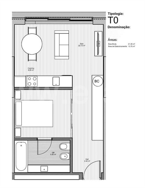 Apartamento T0 Matosinhos, Caulinos - 1490736 - 2