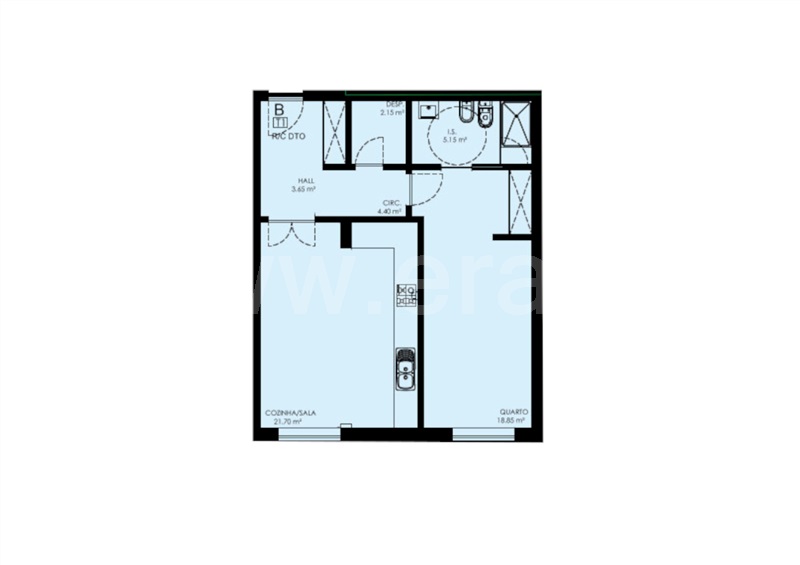 Apartamento T1 Covilhã, Covilhã - 1360326 - 7