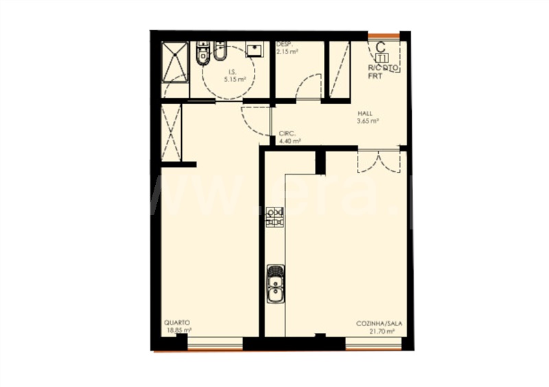 Apartamento T1 Covilhã, Covilhã - 1360327 - 7