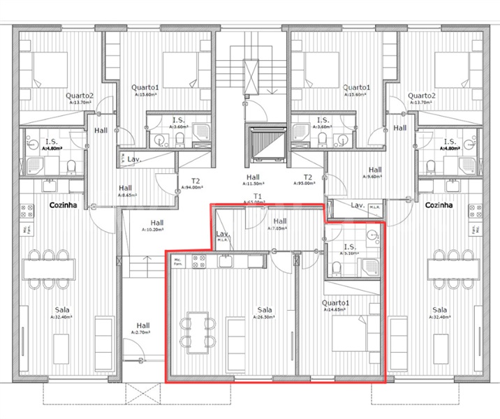 Apartamento T1 com Novo Mirandela - 1502229 - 4