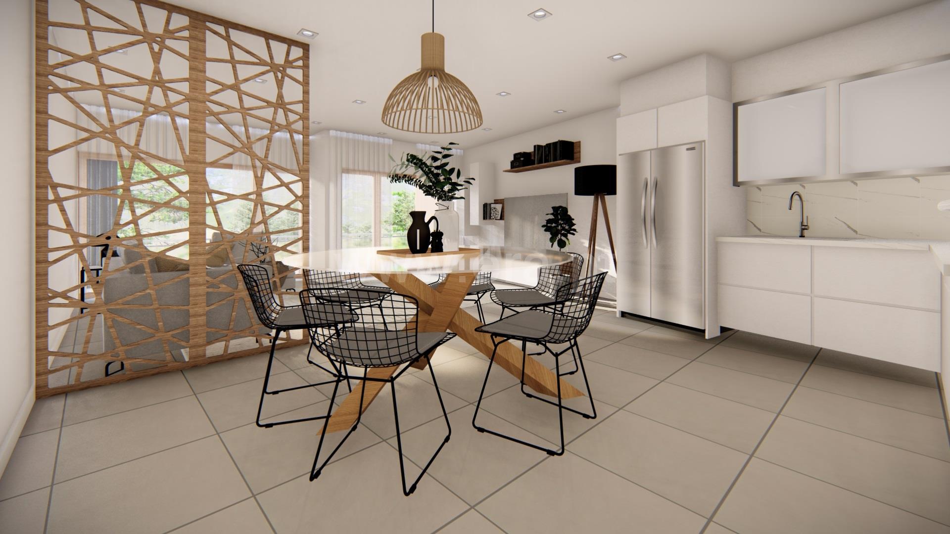 Sala e cozinha open space