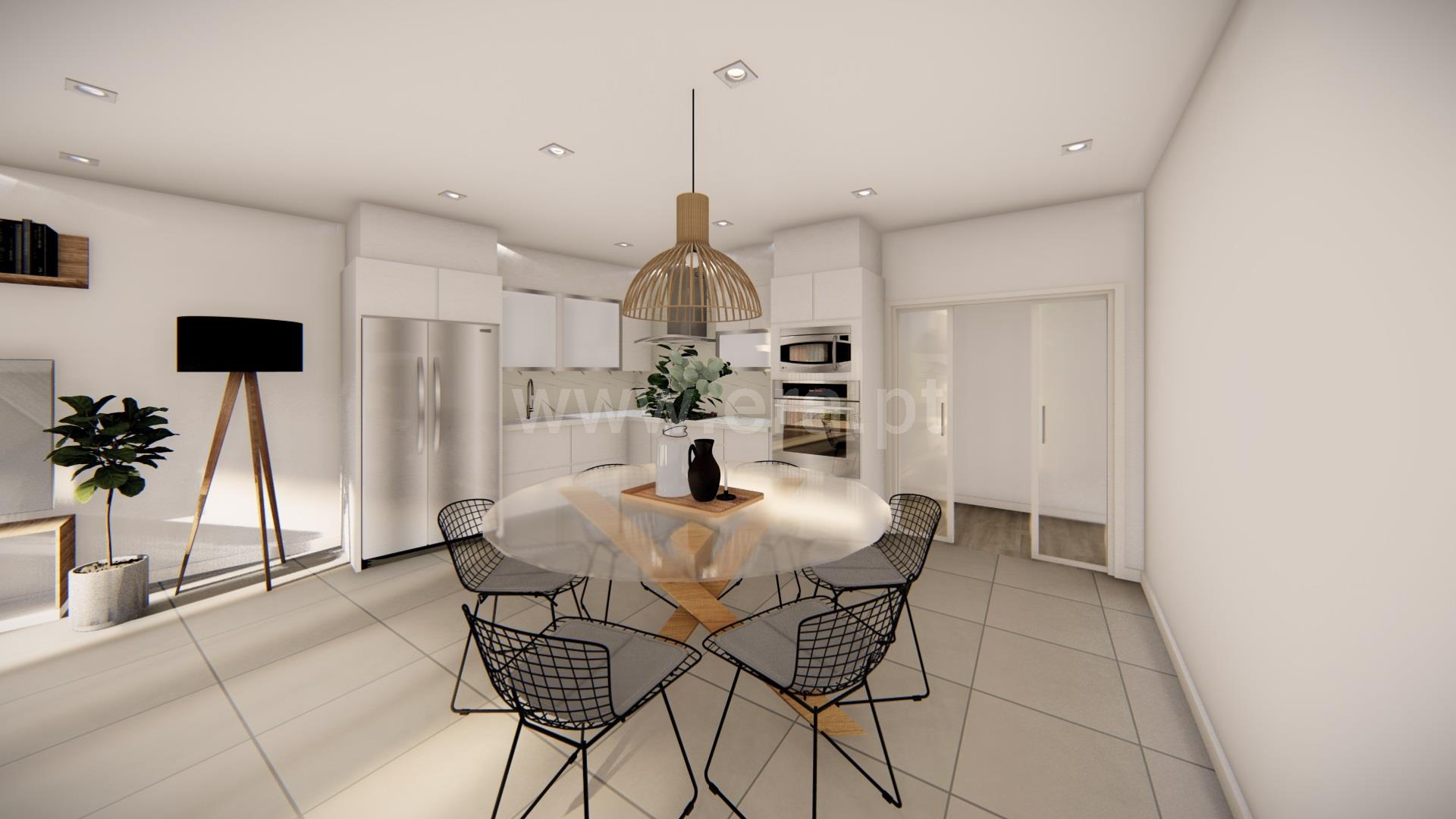 Sala e cozinha open space