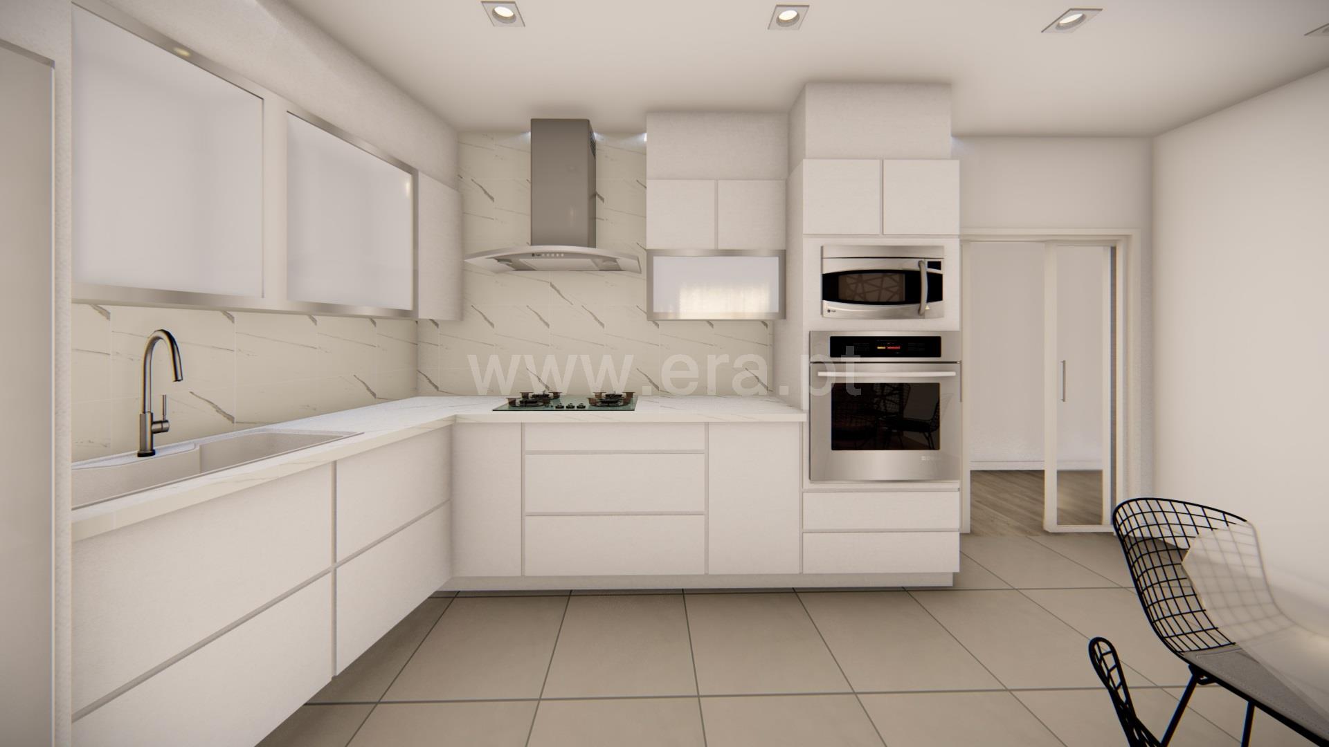 Sala e cozinha open space