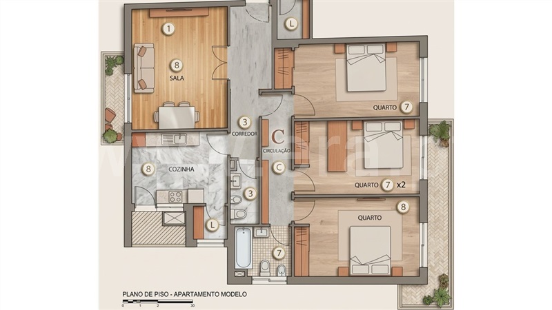Apartamento T3 à venda em Nogueira e Silva Escura, Maia — foto 2